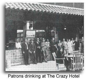 Patrons drinking at The Crazy Hotel